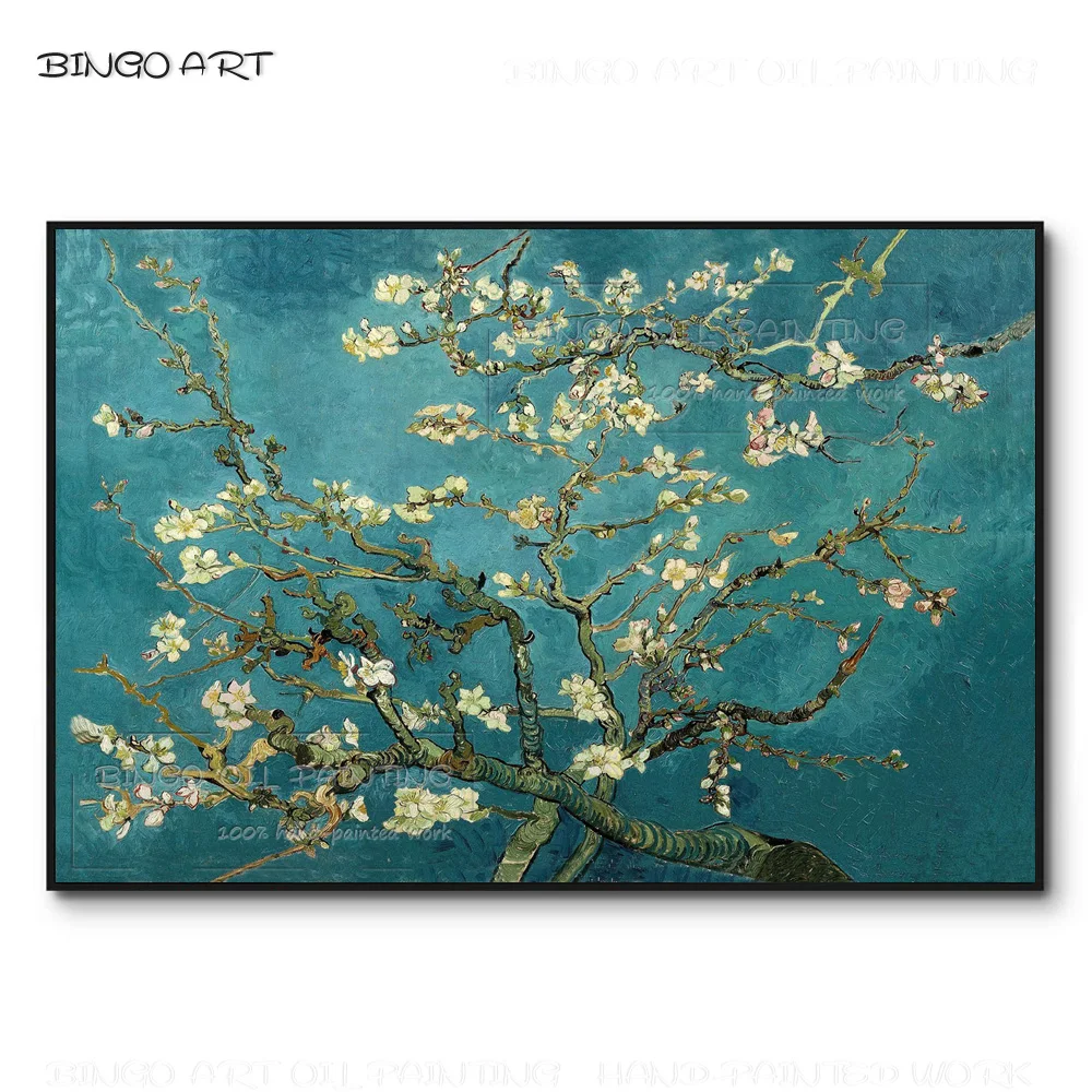 

Skilled Artist Hand-painted High Quality Blossoming Almond Tree Vincent Van Gogh Reproduce Van Gogh Blossoming Almond Painting