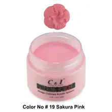Акриловый порошок, цвет#19 Сакура розовый, 3 D цветок для ногтей, скульптурный порошок для ногтей, 1,4 унций, 40 г, порошки для творчества