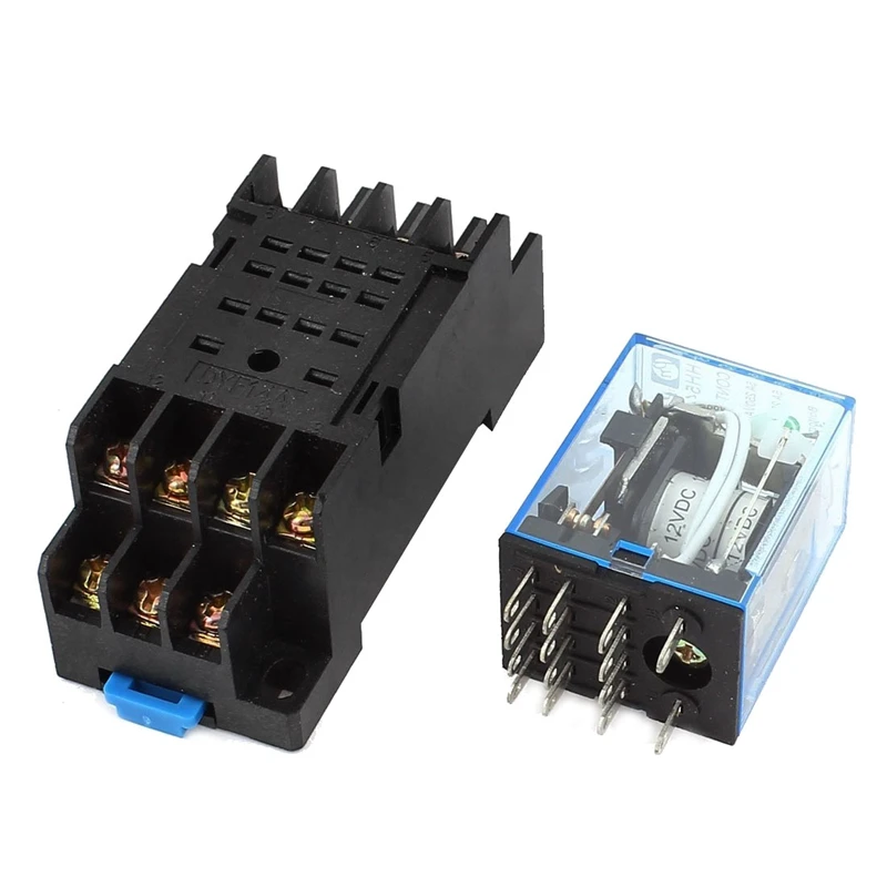 HH54P DC 12V Катушка 4PDT 14 контактов электромагнитное реле мощности DYF14A база|Реле| |