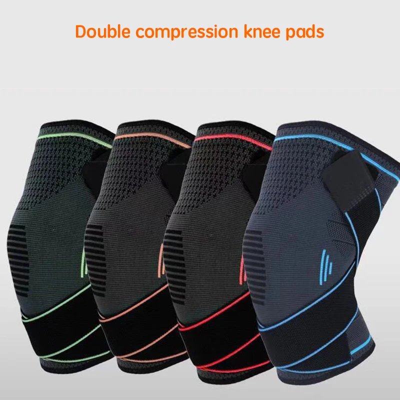

Oloey Male and female outdoor sports double compression kneeling For Cycling basketball running breathable knee protector
