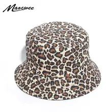 Женский леопардовый принт ведро Удобная дышащая Складная мужская пляжная Плоская верхняя Солнцезащитная рыболовная шляпа высокого качества плоская Панама шляпа уличная