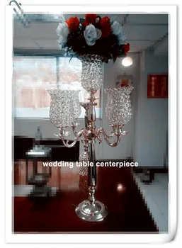 

Gold or Silver Wedding flower vase Table Centerpiece event decor