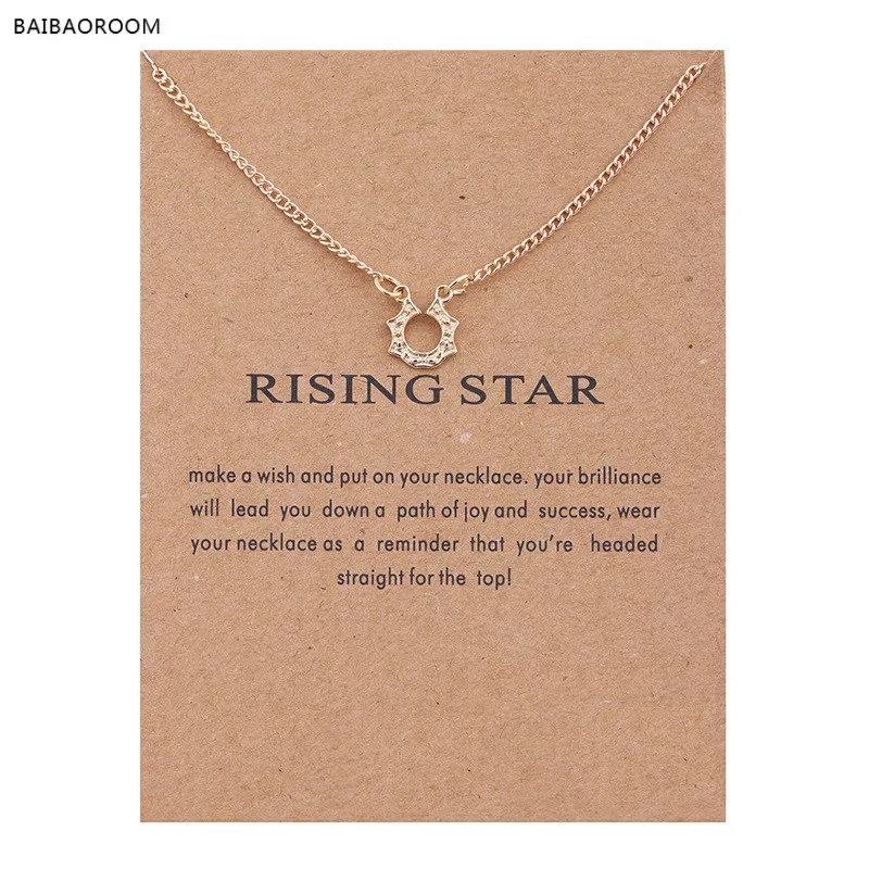 Fashion Jewelry New Gold Plated Star Circle Alloy Clavicle Pendant Short Necklace