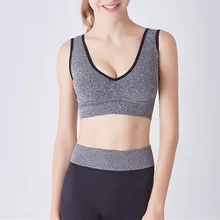 Wanayou, S-XXL, XXXL, большой размер, u-образный бюстгальтер для йоги, дышащий, без косточек, повседневный спортивный жилет, бесшовное нижнее белье для спортзала, бега, фитнеса