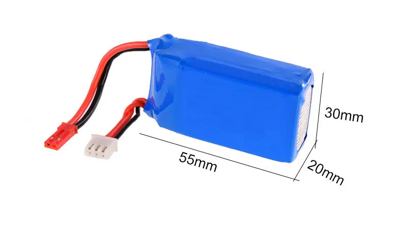 ZOP Power 7 4 V 1100mAh 25C Литий полимерная батарея A949 27 JST Plug для 1/18 Wltoys A959 A969 A979 K929 Запчасти