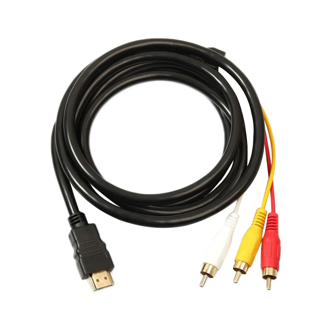 5 футов 1080P HDTV HDMI штекер 3 RCA Аудио Видео AV кабель адаптер конвертер Соединительный