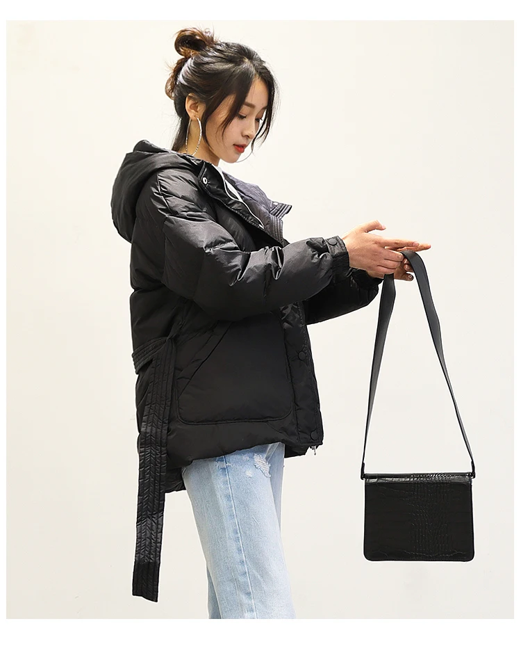 Women's Winter Jackets Fashion Collar Women's Down Jacket 2019 Winter New Short Paragraph Down Jacket Sweet Coat Female  S M L (24)