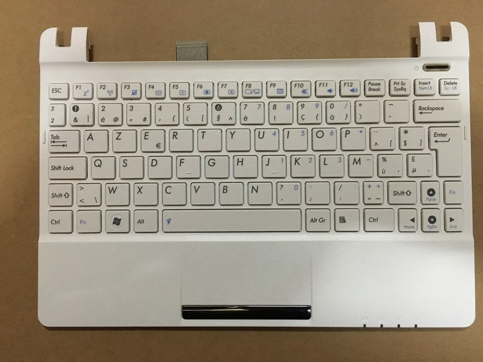 New BE Belgium Azerty Layout Keyboard for Asus EeePC SeaShell X101 X101H X101CH  C Case White With White Laptop Keybaord -1