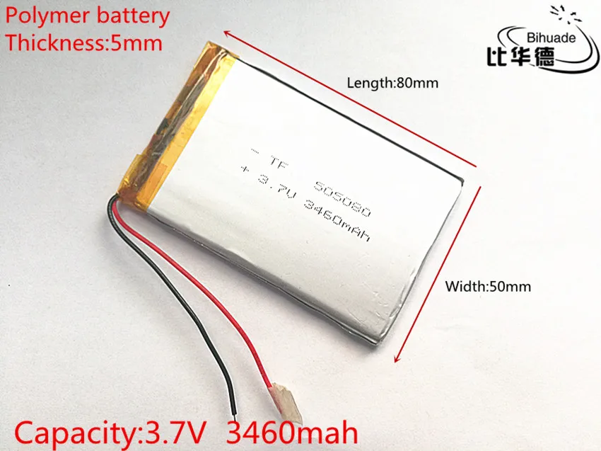 10 шт полимерный аккумулятор 3460 mah 3 7 V 505080 умный дом литий-ионный для dvr mp3 mp4 |