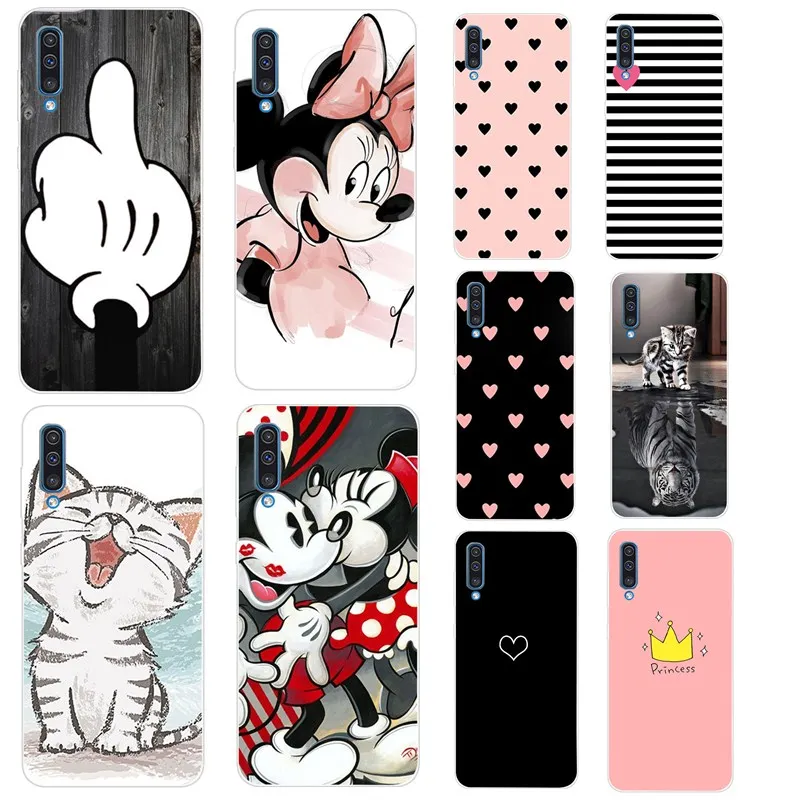

3D Cute For Samsung Galaxy A50 2019 A505F A505 SM-A505F Case Silicone Cover For A30 A305F A305 A 30 S9 Plus A7 2018 S10 E