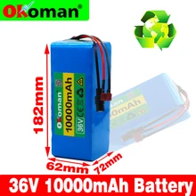 Okoman 36V 10S4P 10Ah 500W высокой мощности 42V 18650 литиевая батарея 10000mAh электрический велосипедный скутер BMS