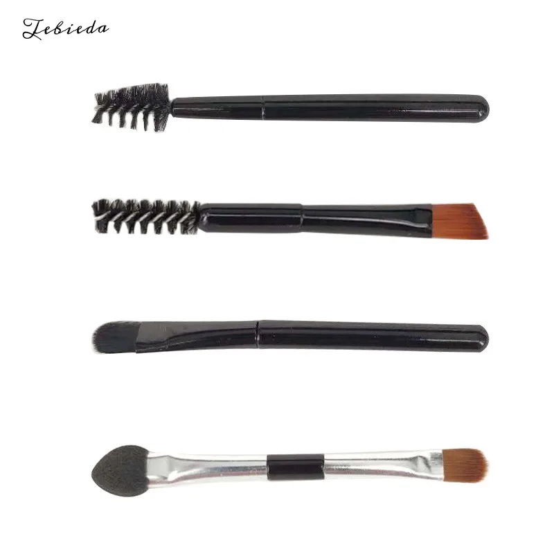 

Tebieda 4Pcs Mini Double Head Eyebrow Brush Short Portable Soft Brush Head Eyebrow Makeup Tool Beginner Spiral Eyelash Brush