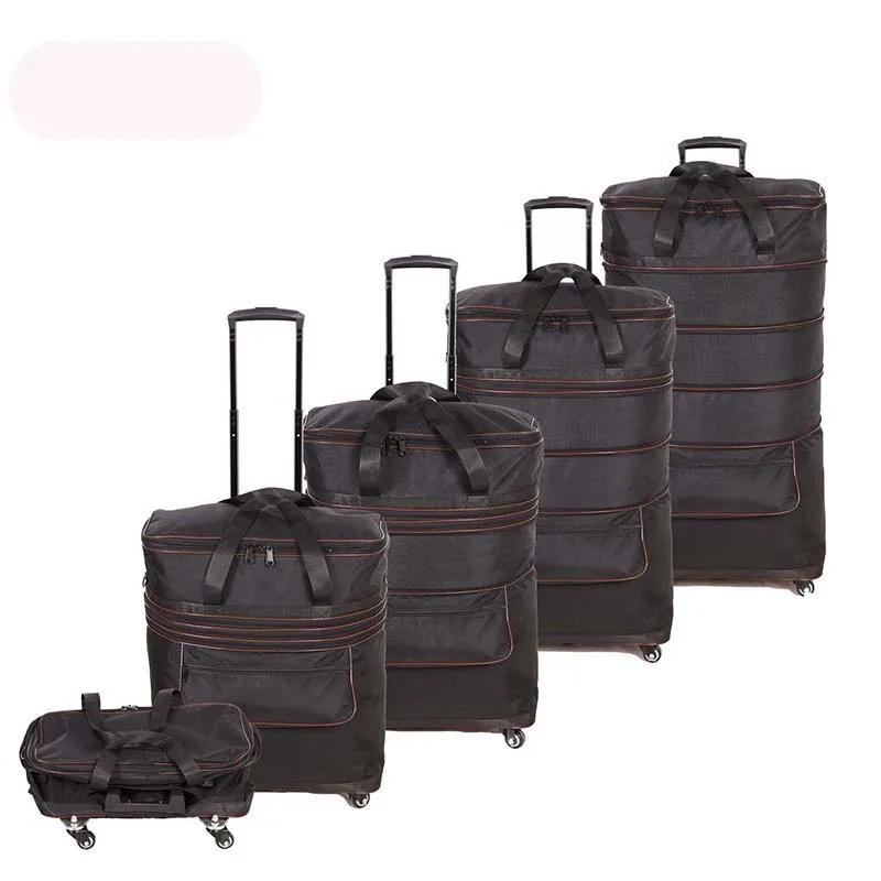 

BeaSumore Ultralight High capacity Foldable Rolling Luggage Travel Bag waterproof Suitcase Wheels Trolley Oxford cloth trunk