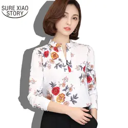 2019 Весна новая рубашка горячая распродажа шифон модная женская блузка с длинными рукавами Корейская элегантная рубашка Топ 611B 30
