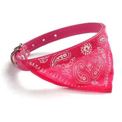Hot Pink Маленькая собака шарф поводок-рулетка для питомца кота воротник-шарф шейный платок Цепочки и ожерелья, аксессуары для домашних животных, куртка с гусиным - Цвет: Hot Pink