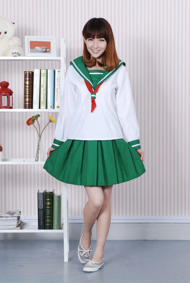 Cosplay&ware Anime Cosplay Higurashi Kagome Costumes Girls School ...