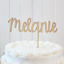 Пользовательское имя украшение для именинного торта предметы декора для дня рождения деревянный для торта украшения для празднование дня рождения