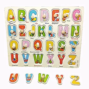 

Alphabet/Number/Graph Set Wooden Jigsaw Puzzle Educational Puzzle Toys Kids Baby Infant Toy Early learning puzzle toys