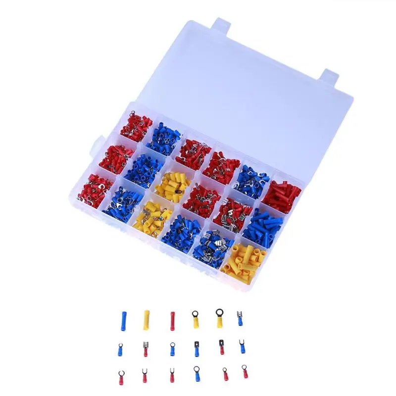 

1200pcs Assorted Electrical Wiring Connectors Crimp Terminal Set Kits