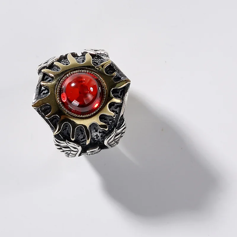 Natural Red Sunstone Excellent Adjustable Design Woman Teen Finger Gemstone Ring