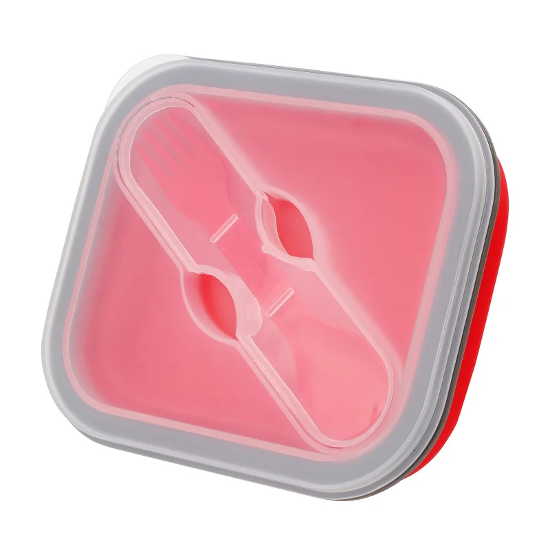 New 1Pc Collapsible Mess Tin Durable 600ML Silica Gel Microwave Box