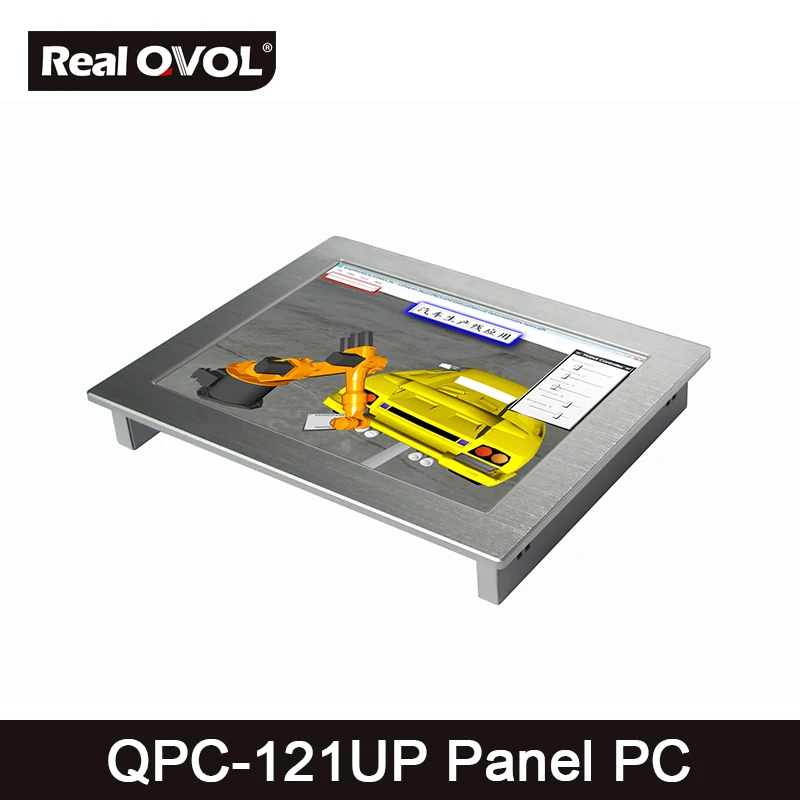 QPC-121UP Сенсорная панель ПК промышленный компьютер безвентиляторный процессор Intel 1037U 1,8 ГГц, 32 ГБ SSD с VGA HDMI портом и 4 последовательным портом