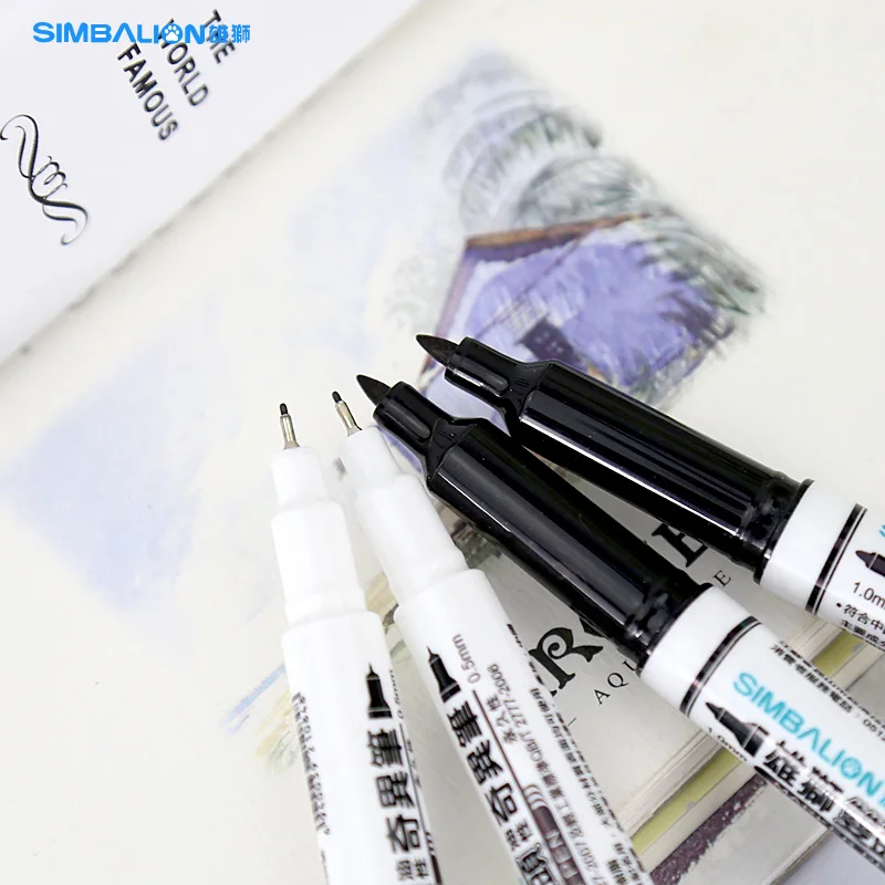 

Children's Stationery Double Oily Marker Small Double Oily Hook Line Pen Child Painting Sketch Pen Office Supplies