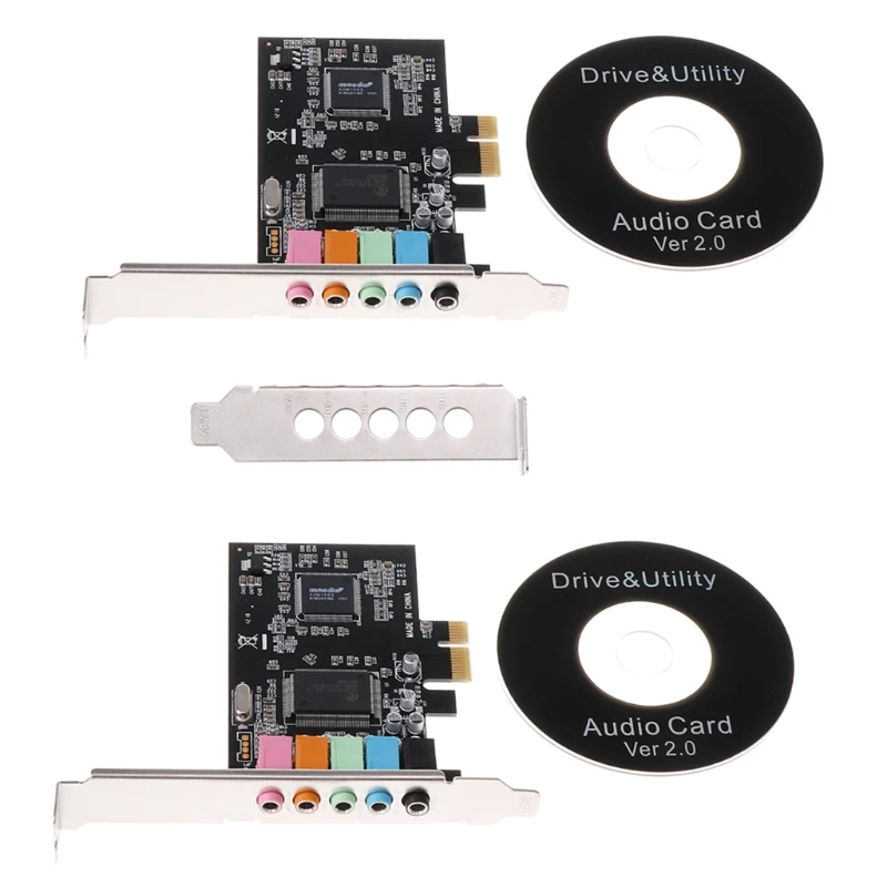 Цифровая звуковая карта PCI-E Audio 5 1 твердых конденсаторов чипсет CMI8738 + барьер |