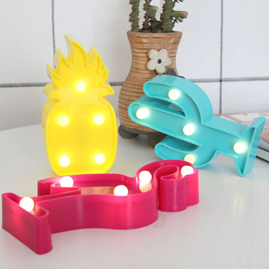 BEIAIDI Cartoon LED 3D Night Light Flamingo Unicorn Pineapple Cactus Desk Table Lamp Baby Bedroom Decoration Kids Gift Light BEIAIDI Cartoon LED 3D Night Light Flamingo Unicorn Pineapple Cactus Desk Table Lamp Baby Bedroom Decoration Kids Gift Light