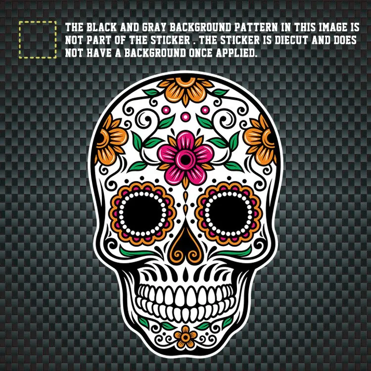 Sugar Skull Car Decal Sticker-in Decals & Stickers from Automobiles