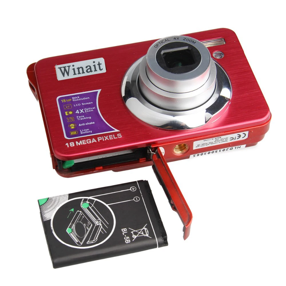Winait популярная DC-530A цифровая камера с max18mp, sd-картой до 32 Гб, перезаряжаемая литиевая батарея