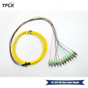 

5pcs/lot High Quality 12 Cores FC/APC Pigtail 1.5M Singlemode FC/APC Fiber Optic Pigtail LSZH