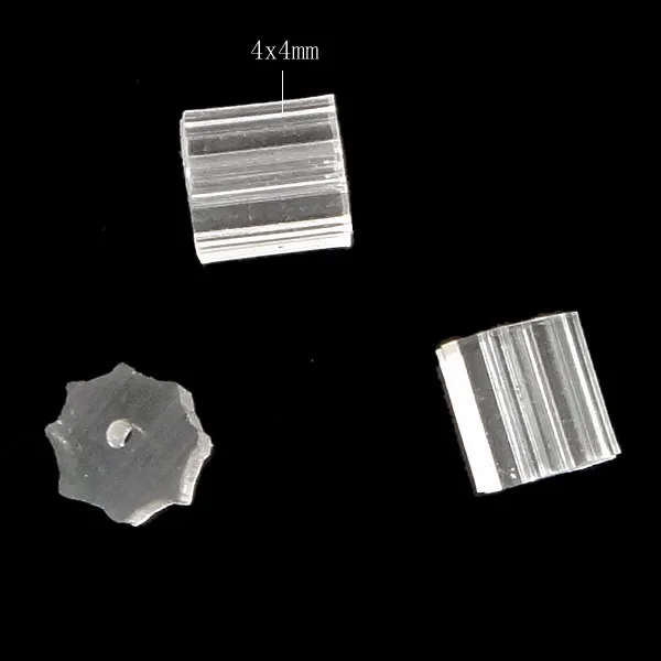 

10000PCs/Bag Rubber Ear Nut Component Flower white Earrings Jewelry Accessories Plugging Earring back Earstud Findings 4x4mm