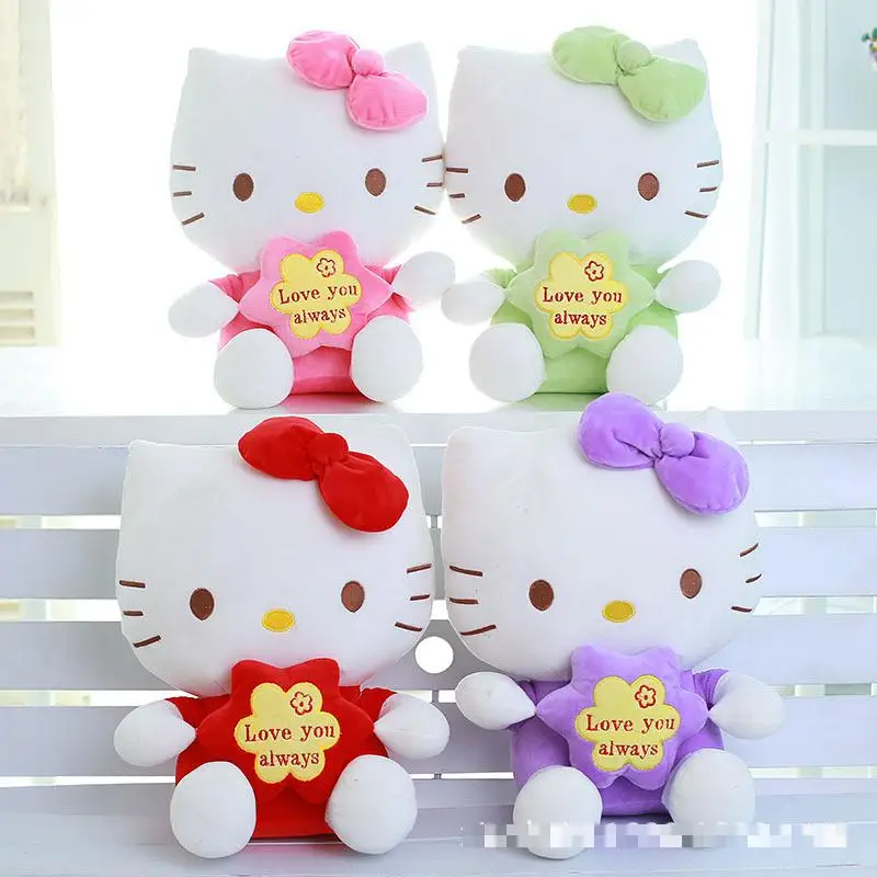 

20cm Quality Creative Stuffed Animal Toys Hello Kitty Plush Toys For Children Birthday's Gift For Kids Baby Cartoon Movie