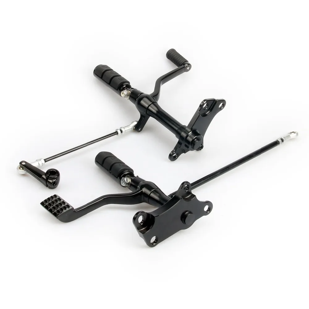 

Motorcycle accessories Gloss black Forward Controls Foot Pegs Levers Linkages For Harley Sportster XL883 1200 1991-2003