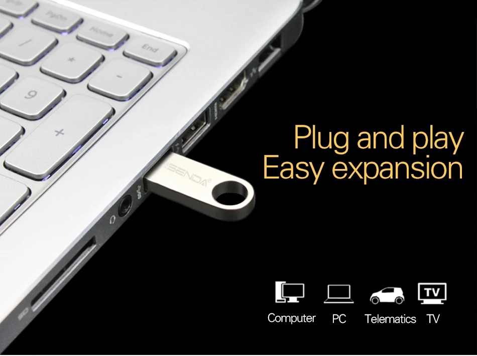 Wansenda, металлический USB флеш-накопитель, мини-накопитель, 4 ГБ, 8 ГБ, 16 ГБ, 32 ГБ, 64 ГБ, флешка, флеш-диск USB 2,0, USB флешка, карта памяти