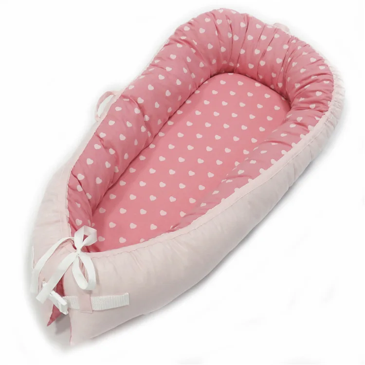 Детское гнездо для сна, бамперная кроватка, переносная съемная и моющаяся кроватка, дорожная кровать для новорожденных, Детская Хлопковая Колыбель - Цвет: 12