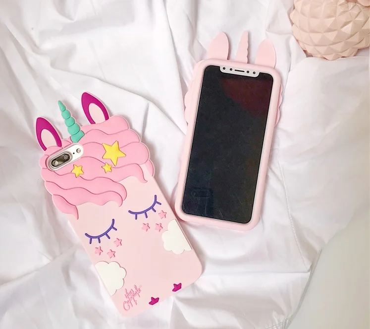 Для samsung galaxy s9 /s9plus /s8 plus /note 8 чехол с единорогом 3D Жидкий Sam S7edge J330 J530 J730 Силиконовый