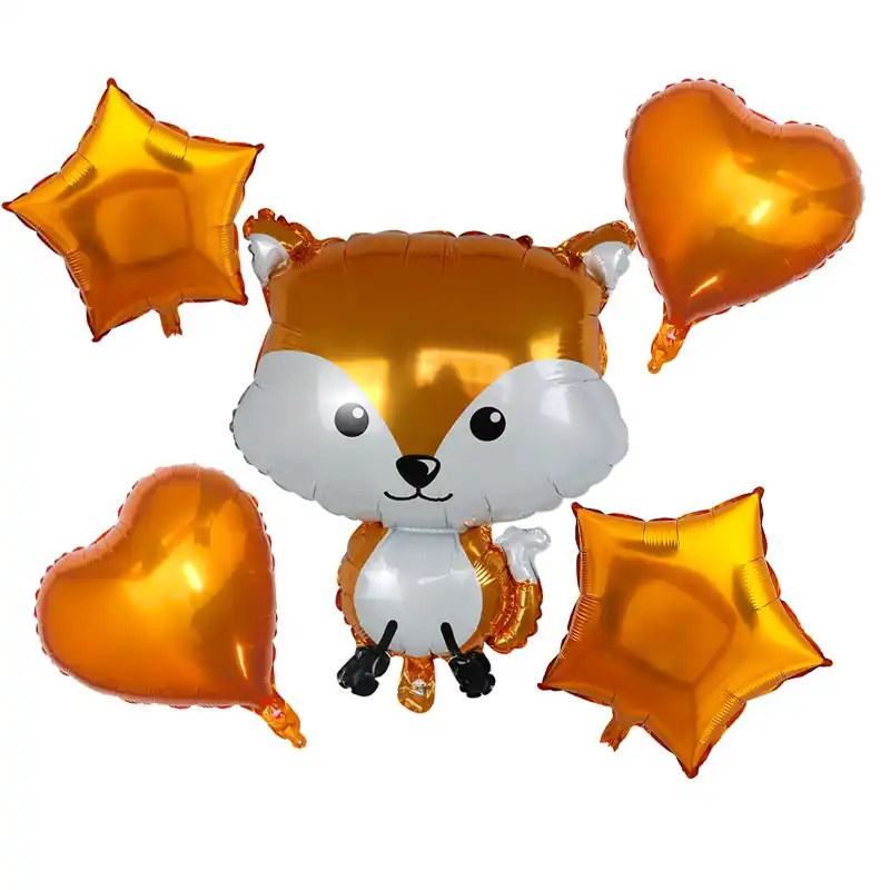 5 шт. большие воздушные шарики в виде животных енот Ежик лиса баллон гелия с днем рождения джунгли вечерние украшения детский душ Декор Игру...