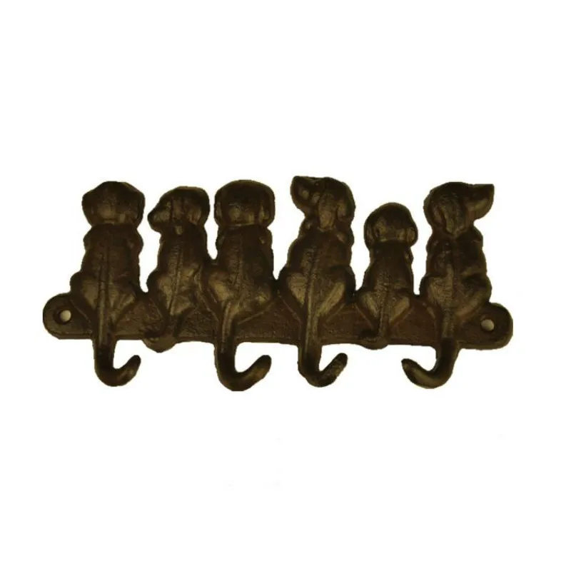 

Cast iron dog door key hook pastoral European retro wall hanging coat creative classical room decor