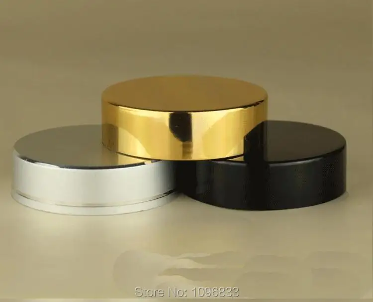 Boião de Creme de Garrafa de Vidro Tampa de Ouro Tampa de Embalagem de Cosméticos Recipientes de Vidro Claro Prata Preto Pequeno Pote Vazio Jar 50 Pçs - Lote 5g 5 Beleza e saúde