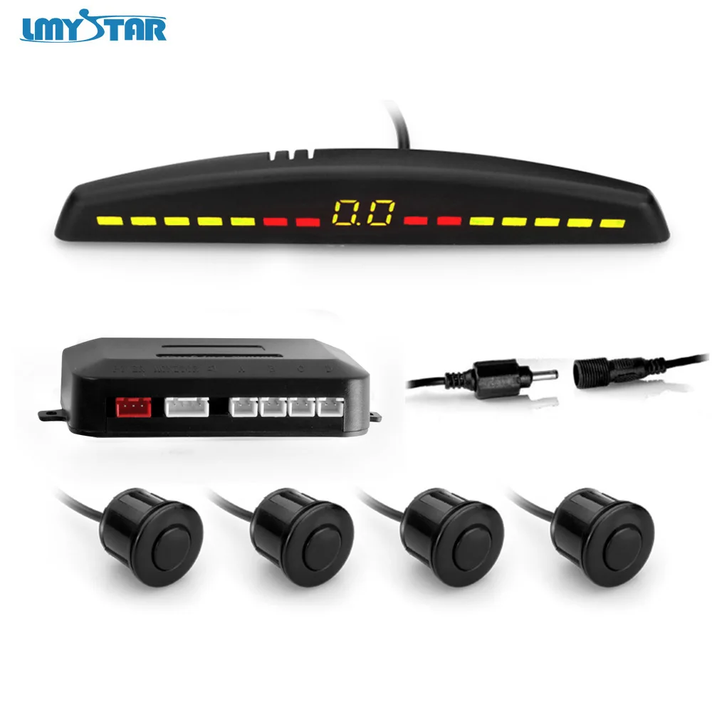 LMYSTAR Car LED Parking Sensor Kit With 4 Sensors Reverse