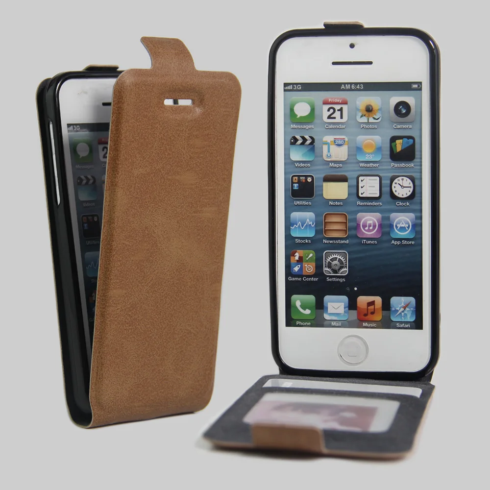 

case for Apple iPhone 5C leather case Magnetic adsorption flip case Protective Case Clamshell Holster