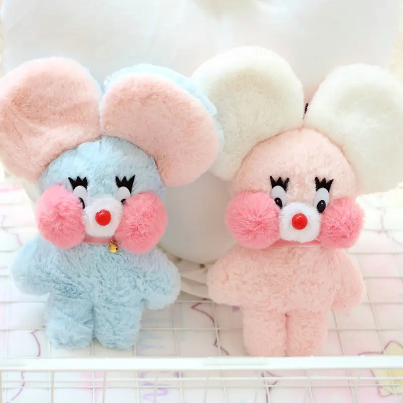 

Soft Korea Ins Cafe Mimi Mouse Plush Doll Stuffed Animal Pink Bunny Big Ear Red Cheek Baby Toys for Children Birthday Gift Girls
