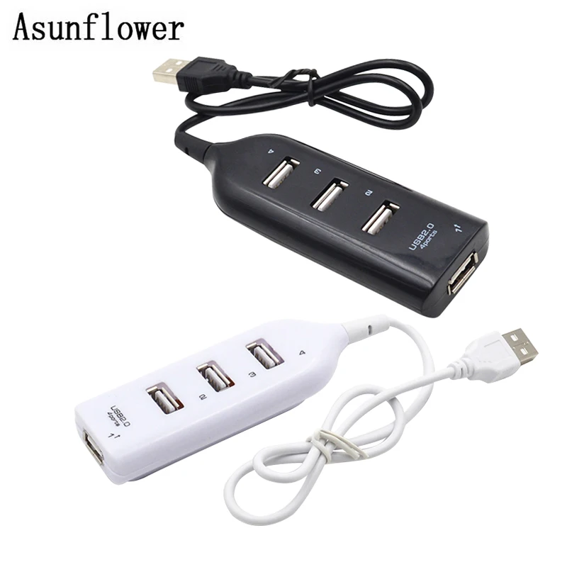 Asunflower usb-хаб 2,0 4 порта Портативный USB мульти разветвитель удлинитель Кабель-адаптер для настольного ноутбука Xiaomi АКСЕССУАРЫ для Android