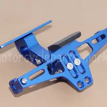 Синий мотоцикл номерной знак кронштейн CNC Алюминиевое Крепление Рамка w/h светодиодный Белый свет для Yamaha YZF-R1M R1 R6 R3 VMAX XSR900