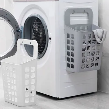 

Japanese New Multifunctional Suction Cup Hanging Hamper Dirty Clothes Storage Plastic Storage Basket Large Laundry Basket