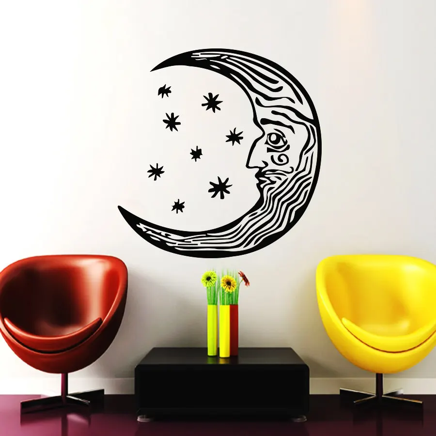 Buy Crescent Moon Wall Decal Ethnic Style Living Room