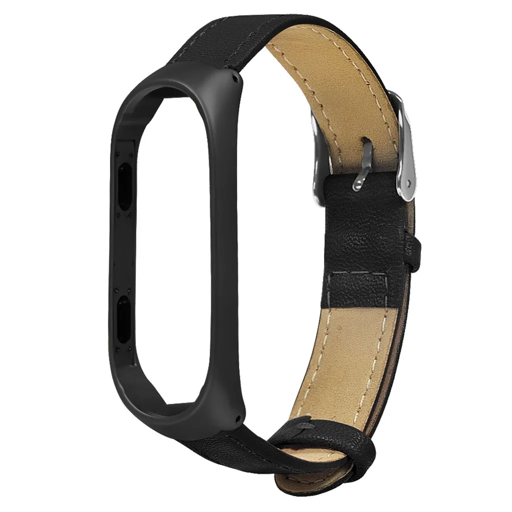 Кожаный ремешок для наручных часов HONHX Mi Band 4 легкий деловой смарт браслет Xiaomi