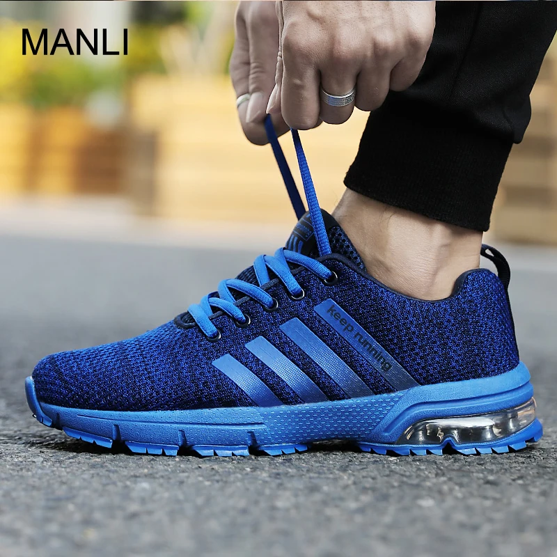 

MANLI Plus Size 36-46 Running Shoes for Men Women Lace Up Athletic Shoes 2018 Outdoor Walking Jogging Adult Athletic Trainer Run